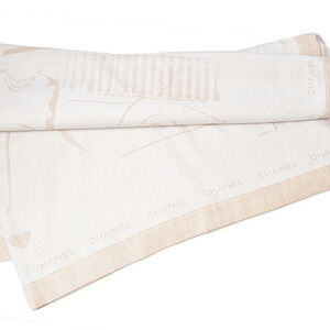 Chanel Blanket, CHANEL Reversible Blanket Mademoiselle CC Motif Wool Silk